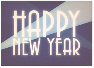 Hollywood Star New Year Party 5x7 horizontal postcard invitation template