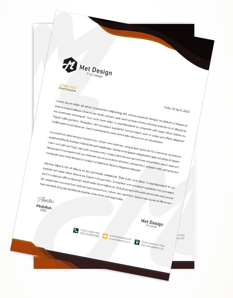 custom printed letterhead