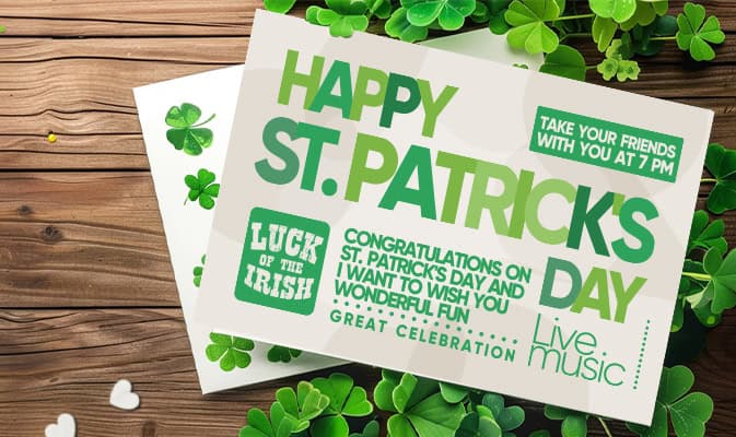 St. Patrick’s Day Marketing: Flyer, Postkarten & Ideen
