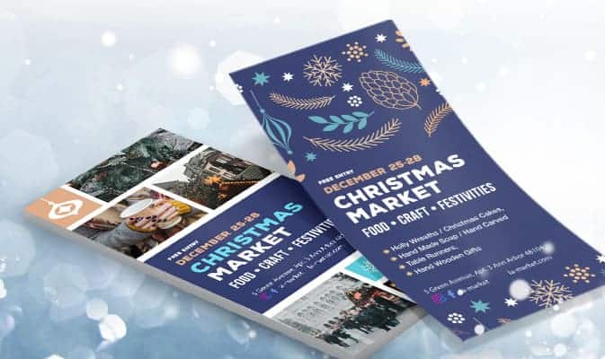 Flyer für Weihnachtsaktionen: Ideen für Events, Märkte & Rabatte