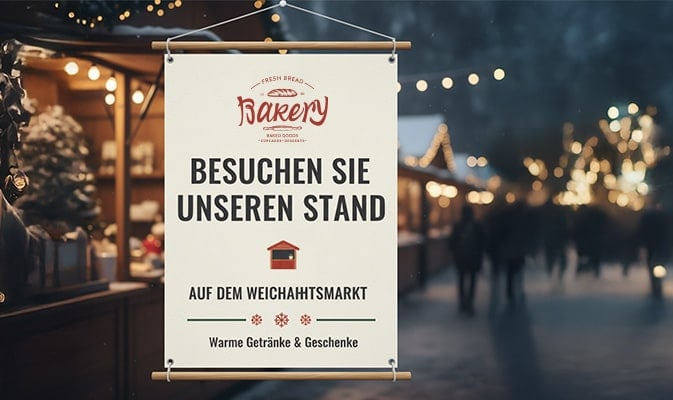 Banner drucken für Weihnachtsmärkte & Events: So fallen Sie auf