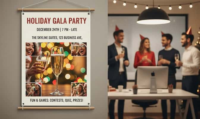 Silvesteraktionen bewerben: Plakate & Flyer, die sofort Aufmerksamkeit bringen