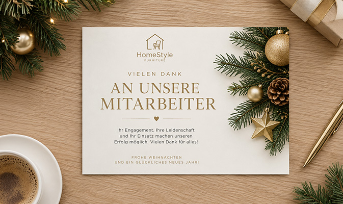 Geschäftliche Weihnachtskarten: Texte und Beispiele für Kunden und Mitarbeitende